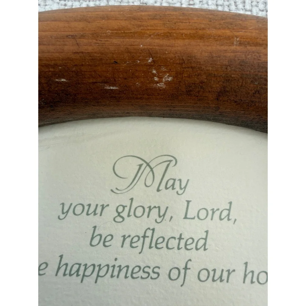 Vintage‎ Fish Enterprises Christian Wood Oval Wall Plaque 